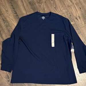 St. John's Bay Navy Long Sleeve Crewneck Shirt